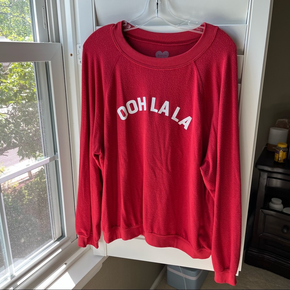 Ooh La La Boutique Graphic Long Sleeve Top Size Large